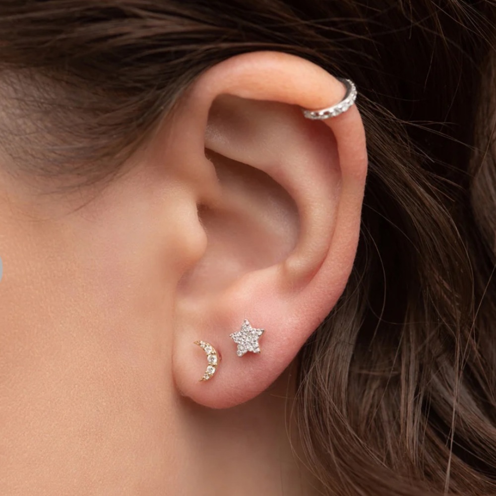 Rachel Reid EUC Diamond Star Stud Earrings